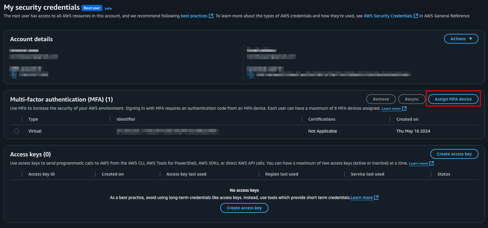 Sign up for AWS