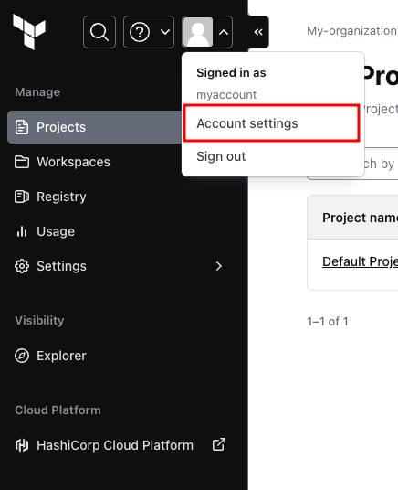 Go to settings